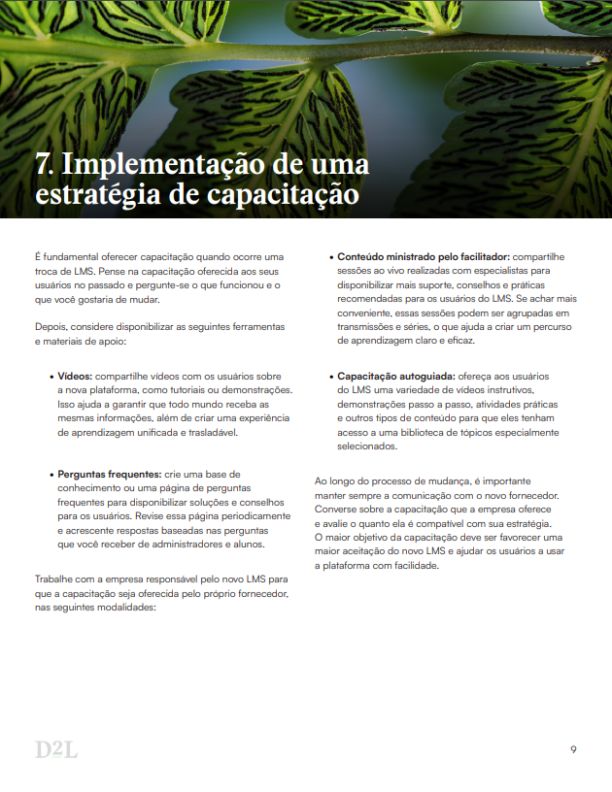 9 pontos a considerar antes de trocar de LMS - Página 9