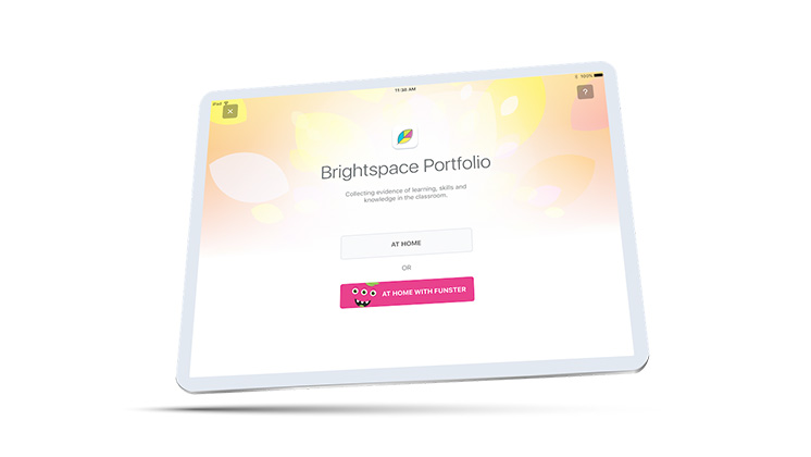 Portfolio on a tablet