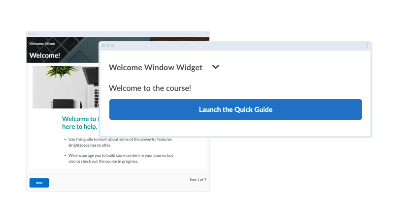 Welcome Window Widget