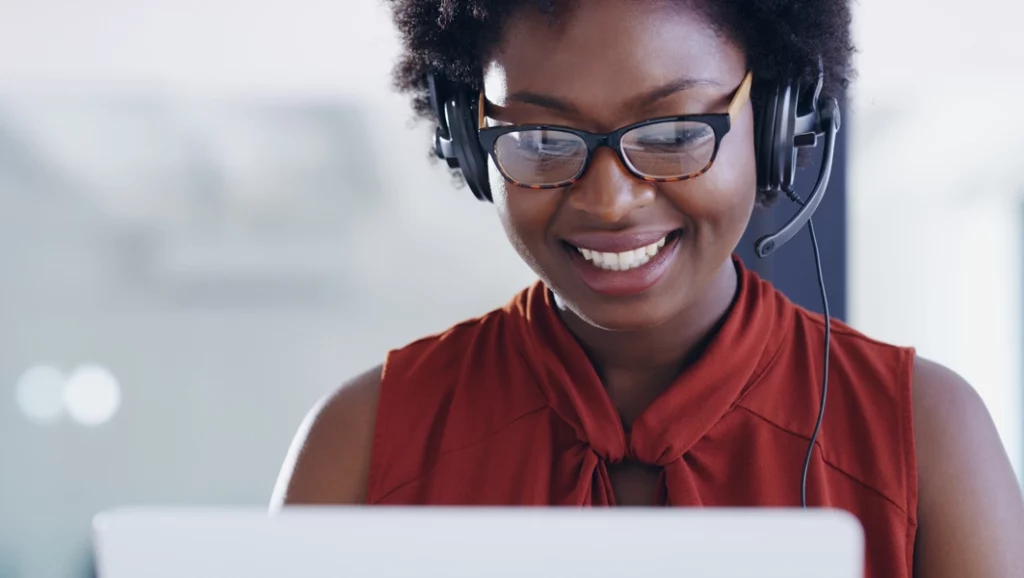 woman on computer